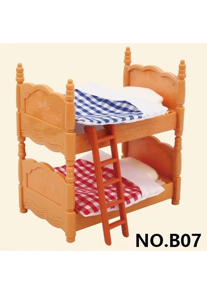 B07 Stili 1:12 Miniatura Dollhouse Mobilya Oyuncak Bebek Bebek Dıy Orman Aile Villa Dalgalanma Yatak Takımları Banyo Oyuncakları Kız Hediyeleri (Yurt Dışından)