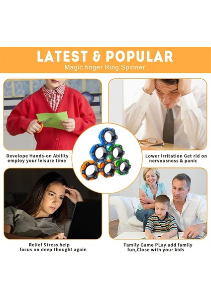 Açık Gri Tarzı 6 Adet Manyetik Yüzükler Fidget Oyuncak Mıknatıs Yüzük Seti Figit Oyuncak Parmaklar Oyuncaklar Figetget Oyuncak Paketi Serin Fidgets Paketleri Gençler Için Hediyeler (Yurt Dışından) modelleri
