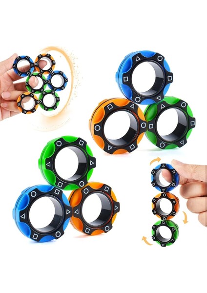 Açık Gri Tarzı 6 Adet Manyetik Yüzükler Fidget Oyuncak Mıknatıs Yüzük Seti Figit Oyuncak Parmaklar Oyuncaklar Figetget Oyuncak Paketi Serin Fidgets Paketleri Gençler Için Hediyeler (Yurt Dışından) fırsatları