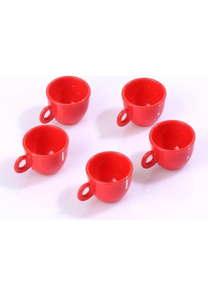 Kırmızı Stil 5 Adet Ev Sofra Dekorları Bebek Aksesuarları Mini Minyatür Dollhouse Kahve Fincanı Mutfak Odası Yiyecek Içecek (Yurt Dışından)