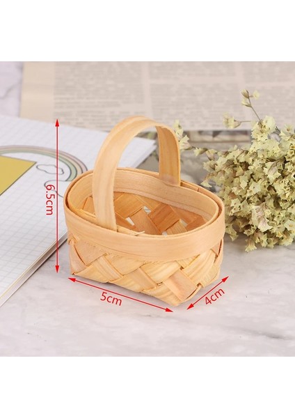 No.5 Tarzı 1:12 Evcilik Minyatür Dokuma Bambu Sepet Sebze Sepeti Model Oyuncaklar Bebek Evi Mobilya Oyuncaklar (Yurt Dışından)