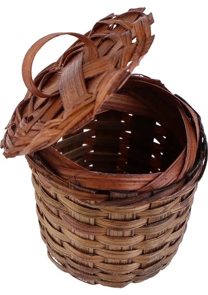 No.5 Tarzı 1:12 Evcilik Minyatür Dokuma Bambu Sepet Sebze Sepeti Model Oyuncaklar Bebek Evi Mobilya Oyuncaklar (Yurt Dışından)