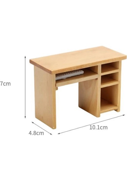 Resim Stili Olarak Yeni Stil Dollhouse Minyatür Aksesuarları Mini Ahşap Bilgisayar Masası Modeli Simülasyon Mobilya Oyuncaklar Bebek Evi Süslemeleri Için (Yurt Dışından)