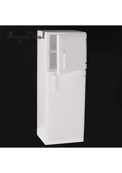 Magideal Dollhouse Minyatür Mutfak Beyaz Ahşap Buzdolabı Buzdolabı Dondurucu Bebekler Için Yatak Odası Oturma Odası Accs Çocuk Oyuncak (Yurt Dışından) fırsatları