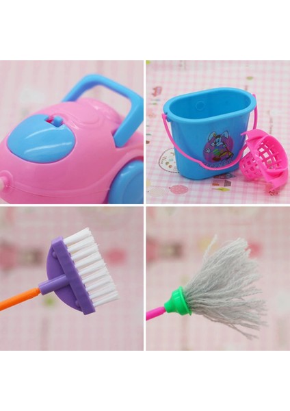 9 Adet Renk Rastgele Stil 9 Adet Mini Bebek Aksesuarları Ev Temizleme Araçları Bebek Aksesuarları Dollhouse Çocuklar Için Eğitici Oyuncak (Yurt Dışından)