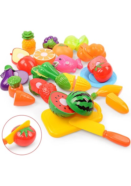 No.16 Tarzı Kesme Meyve Çocuk Rol Oynama Evi Oyuncak Simülasyon Plastik Sebze Gıda Mutfak Bebek Klasik Çocuk Eğitici Oyuncaklar Rol Yapma (Yurt Dışından)