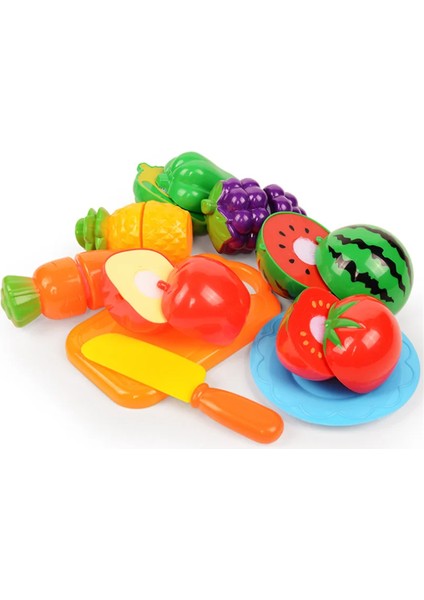 No.16 Tarzı Kesme Meyve Çocuk Rol Oynama Evi Oyuncak Simülasyon Plastik Sebze Gıda Mutfak Bebek Klasik Çocuk Eğitici Oyuncaklar Rol Yapma (Yurt Dışından)