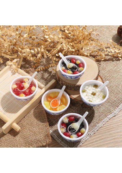 Pasta Tarzı :6 Minyatür Dollhouse Kase Pirinç Mese Mutfağı Blyth Bjd Bebek Mutfak Dekoru Için Gıda Pretend Aksesuarları Oyuncaklar (Yurt Dışından) modelleri