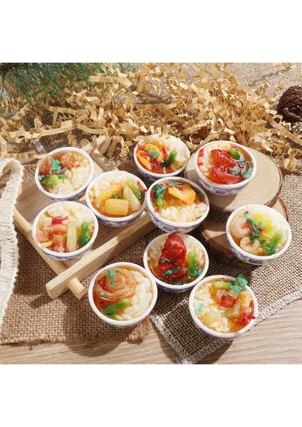 Pasta Tarzı :6 Minyatür Dollhouse Kase Pirinç Mese Mutfağı Blyth Bjd Bebek Mutfak Dekoru Için Gıda Pretend Aksesuarları Oyuncaklar (Yurt Dışından) fırsatları