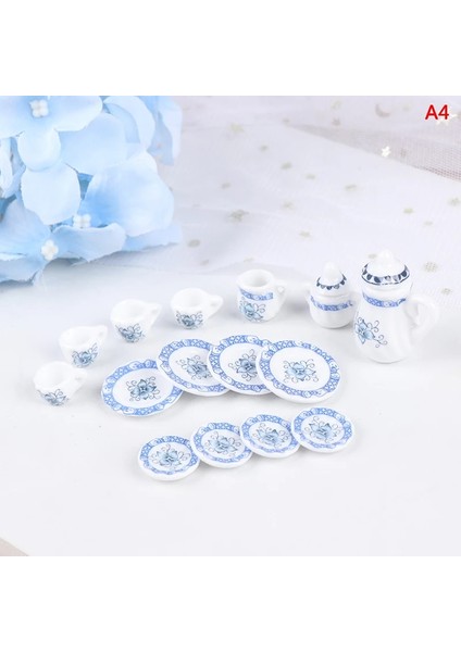 A4 Stili 24 Desenler 1:12 Minyatür Porselen Çay Bardağı Seti Chintz Çiçek Sofra Mutfak Bebek Evi Mobilya Oyuncaklar Çocuklar Için (Yurt Dışından)