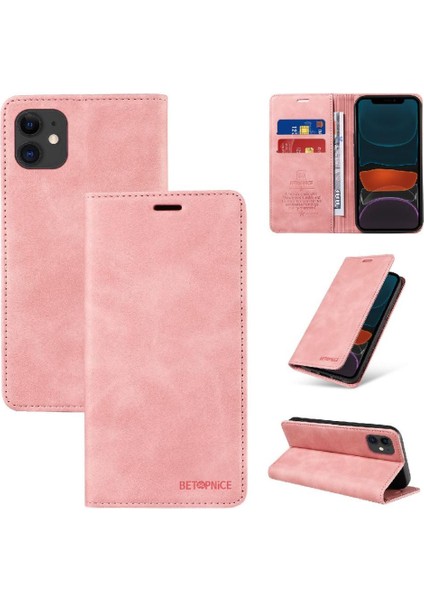 Iphone 11 Için Folio Cüzdan Pu Deri Koruyucu Manyetik Telefon Kılıfı (Yurt Dışından)