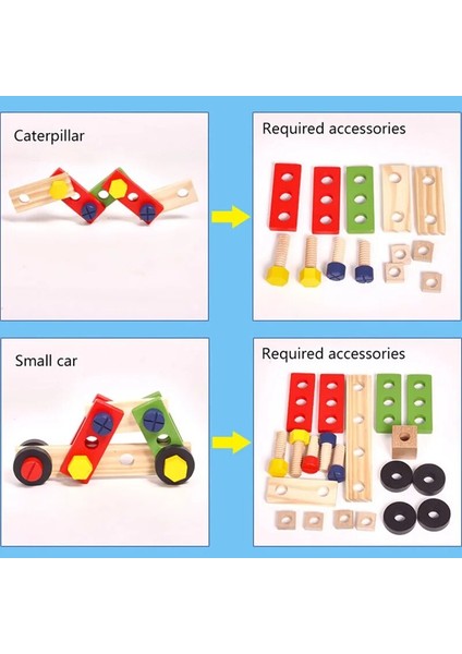 Sandalye Malzemesi TJ251 Stili Ahşap Araç Kutusu Oyuncak Boys Için Oyna Pretend Set Montessori Çocuk Somun Sökme Vida Montaj Simülasyon Onarım Marangoz Aracı (Yurt Dışından) indirimleri
