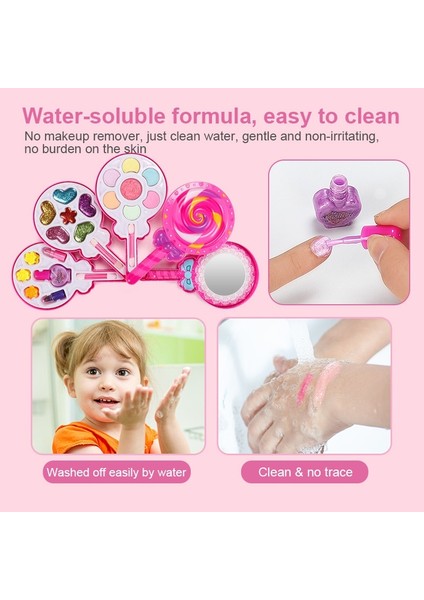 No.8 Stili Moda Yıkanabilir Makyaj Oyuncaklar Lolipop Kozmetik Oyuncak Kız Hediye Kutusu Çocuklar Kızlar Için Gerçek Makyaj Seti Güvenli Bebek Kozmetik Güzellik Seti (Yurt Dışından) modelleri