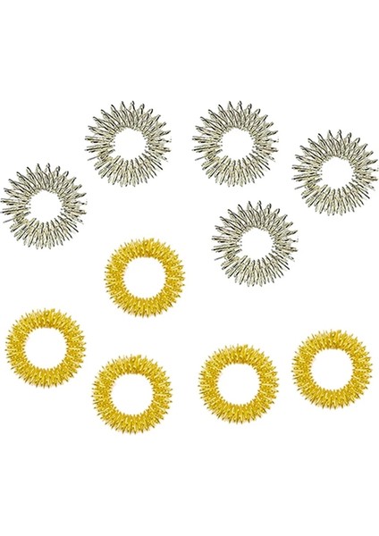 5 Altın 5 Gümüş Tarzı Lot Anti-Stres Basınç Tahliye Parmak Masajı Fidget Bahar Yüzükler Yetişkin Çocuklar Için Oyuncaklar (Yurt Dışından)