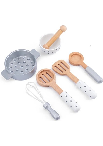 LTC00534D Stili Pretend Mutfak Ahşap Pişirme Oyuncak Simülasyon Kahve Makinesi Tost Makinesi Gıda Karıştırıcı Bebek Erken Eğitimi Için (Yurt Dışından)