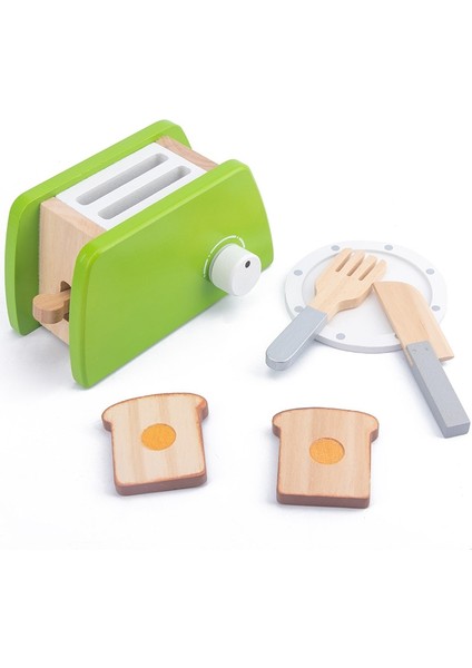 LTC00534D Stili Pretend Mutfak Ahşap Pişirme Oyuncak Simülasyon Kahve Makinesi Tost Makinesi Gıda Karıştırıcı Bebek Erken Eğitimi Için (Yurt Dışından)