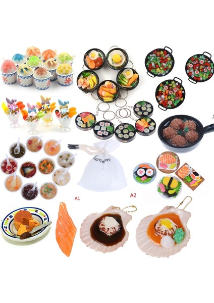 Gümüş Tarzı Minyatür Japon Deniz Ürünleri Erişte Suşi Sundae Somon Bebek Evi Mutfak Için Pretend Gıda Blyth Bebek Çocuklar Için (Yurt Dışından) fırsatları
