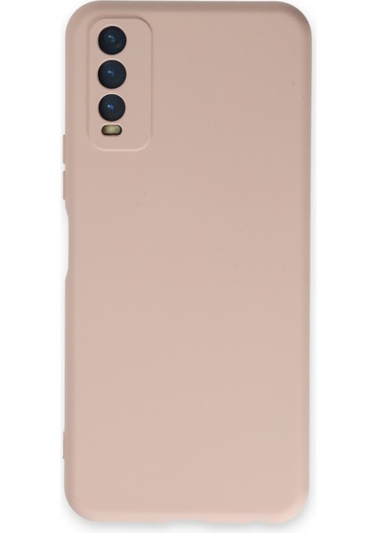 Vivo Y11S Kılıf Nano Içi Kadife Silikon - Pudra 300099