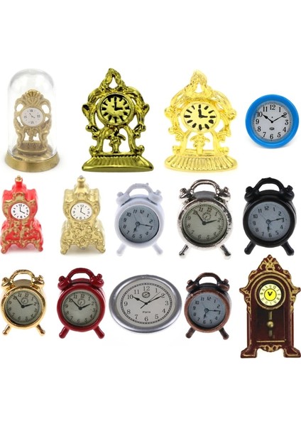 Açık Yeşil Tarzı 1:12 Ölçekli Çalar Saat Mini Ev Dekorasyonu Dollhouse Minyatür Oyuncak Güzel Bebek Mutfak Oturma Odası Aksesuarları (Yurt Dışından)
