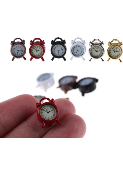 Açık Yeşil Tarzı 1:12 Ölçekli Çalar Saat Mini Ev Dekorasyonu Dollhouse Minyatür Oyuncak Güzel Bebek Mutfak Oturma Odası Aksesuarları (Yurt Dışından)