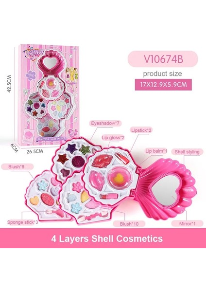 No.7 Tarzı Moda Yıkanabilir Makyaj Oyuncaklar Lolipop Kozmetik Oyuncak Kız Hediye Kutusu Çocuklar Kızlar Için Gerçek Makyaj Seti Güvenli Bebek Kozmetik Güzellik Seti (Yurt Dışından)