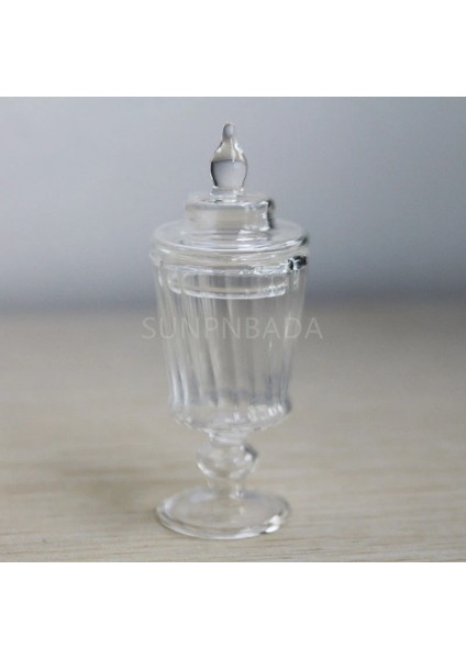 1 Adet Cam Kavanoz Stili Laale Minyatür Dollhouse Cam Şeker Kavanozu Barbie Bebek Oyna Pretend Bebek Mutfak Mini Kurabiye Gıda Oyuncak Aksesuarları (Yurt Dışından)