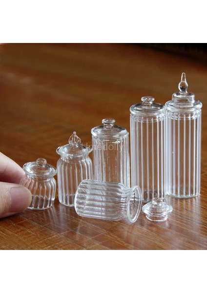 1 Adet Cam Kavanoz Stili Laale Minyatür Dollhouse Cam Şeker Kavanozu Barbie Bebek Oyna Pretend Bebek Mutfak Mini Kurabiye Gıda Oyuncak Aksesuarları (Yurt Dışından) modelleri