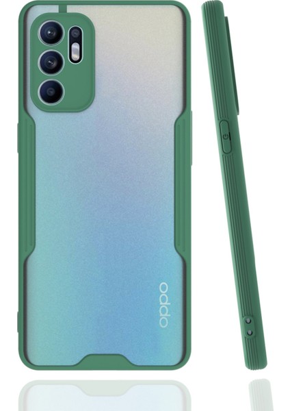 Oppo Reno 6 Kılıf Platin Silikon - Yeşil 300099