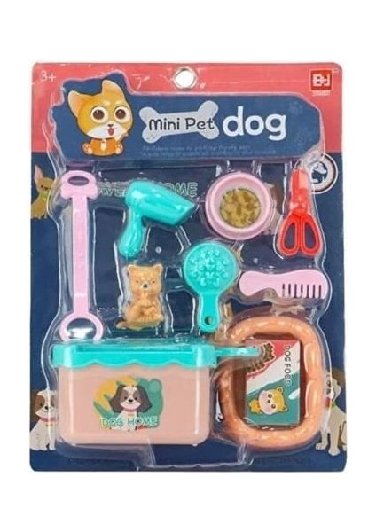 9 Parça Mini Pet Dog Oyuncak Set Mini Köpek Bakım Seti Oyuncak