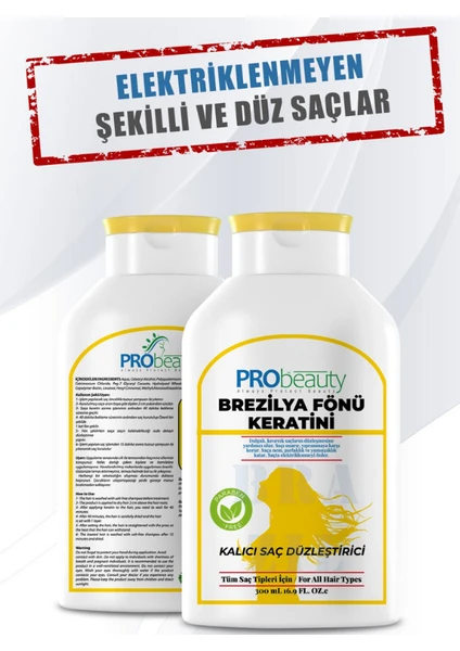 Brezilya Fönü Keratini Saç Düzleştirme Keratin Bakım Onarımı 300 ml