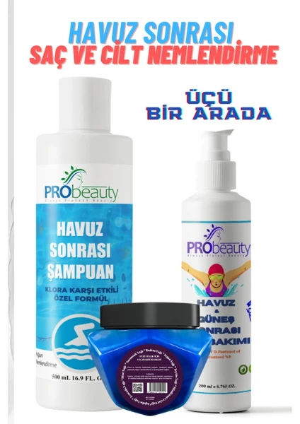 Probeauty Yüzücü Saç  Ve Cilt Nemlendirme Sepeti 3ü 1 Arada(Şampuan, Saç Maskesi, Cilt Bakım Kremi)