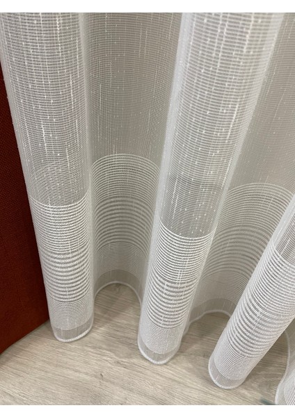 Modern Şantuklu 3 Sıra Bantlı Tano Model 1/2,5 Pile Tül Perde indirimleri