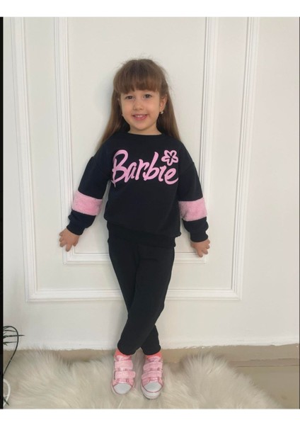 Kız Çocuk Barbie Yazılı Takım