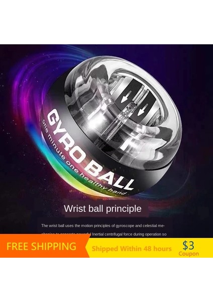 Kırmızı Işıksız Stil Orijinal Kendinden Başlayan Jiroskop Powerball Gyro Güç El Topu Kas Relax Kol Bilek Kuvveti Antrenörü Fitness Ekipmanları (Yurt Dışından) indirimleri
