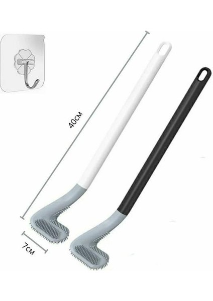 Temizlik Fırçası Silikon Golf Tasarım Wc Banyo Mutfak Klozet Temizleme Uzun Saplı Askılı Fırça