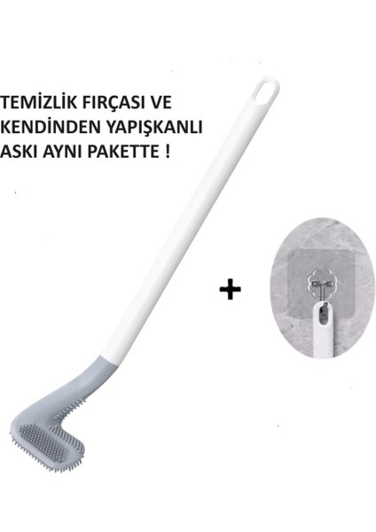 Temizlik Fırçası Silikon Golf Tasarım Wc Banyo Mutfak Klozet Temizleme Uzun Saplı Askılı Fırça