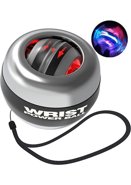 5-Renk Led-Çanta Stili Autostart Powerball Bilek Gücü Gyro Topu El Önkol Güçlendirme LED Jiroskop Topu Kol Kas Fitness Eğitim Ekipmanları (Yurt Dışından)