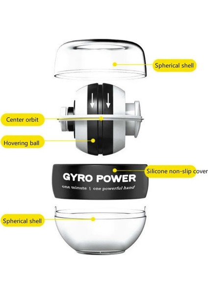 Bej Tarzı Gyro Güç Fitness Ekipmanları LED Jiroskopik Powerball Otomatik Başlatma Aralığı Bilek Topu Karşı Kol El Kas Kuvveti Eğitmeni ile (Yurt Dışından) modelleri