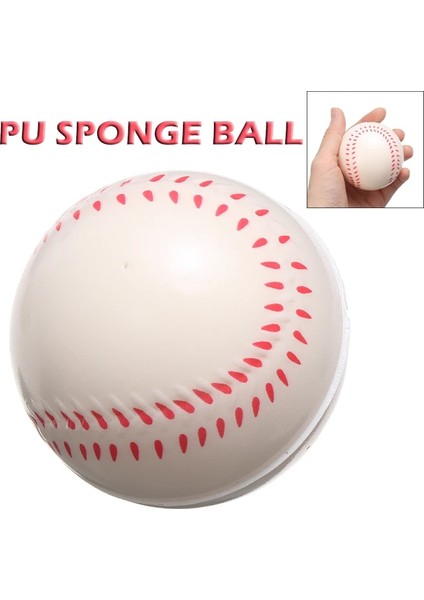 1 Adet Beyzbol Şekilli El Bilek Egzersiz Stres Giderici Squeeze Yumuşak Köpük Top (Yurt Dışından)