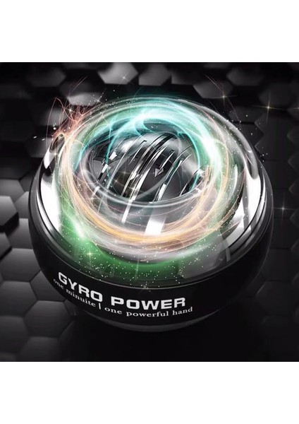 Siyah Stil Kendi Kendine Başlayan Powerball Bilek Gücü El Topu Kas Relax G Bilek Eğitmeni Egzersiz Ekipmanları LED Işıklı Güçlendirici (Yurt Dışından) fiyatları