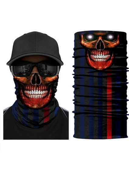 No.21 Tarzı 3D Dikişsiz Sihirli Palyaço Bandana Avcılık Boyun Körüğü Eşarp Kayak Balıkçılık Bisiklet Yürüyüş Koşu Yaz Yarım Yüz Maskesi Kadın Erkek (Yurt Dışından)
