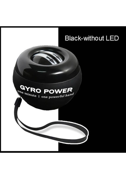 Siyah-Led'siz Stil Yükseltme LED Bilek Gücü El Topu Karşı Kol El Kas Kuvveti Eğitmeni Egzersiz Fitness Ekipmanları ile Kendiliğinden Başlayan Powerball (Yurt Dışından)
