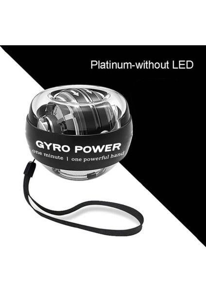 Platin-Led'siz Stil Autostart LED Gyro Powerball El Sallama Jiroskop Bilek Topu Güçlendirici Önkol Rehabilitasyon Eğitmeni Fitness Salonu Ekipmanları (Yurt Dışından)