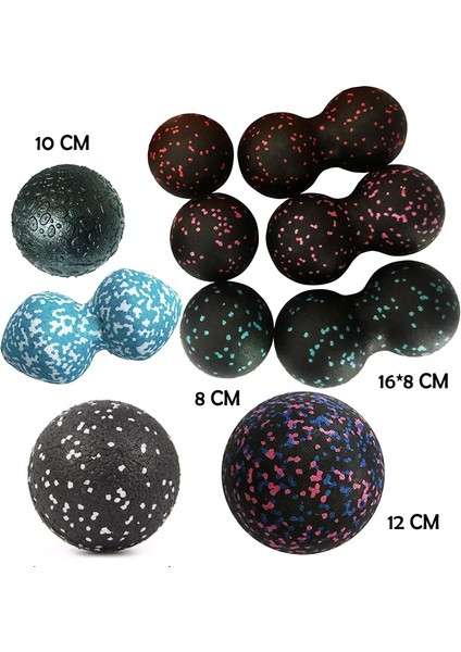 16X8CM Çift5 Stil Epp Masaj Topu Fitness Fıstık Fasya Topu Ayak Boyun Omurga Omuz Için Lakros Topu Fiziksel Tetik Nokta Terapi Miyofasyal (Yurt Dışından)
