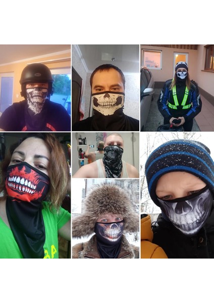 No.15 Tarzı Nefes Spor Kafatası Yüz Bandana Yarım Baskılı Maske Kayak Yeniden Kullanılabilir Tüp Eşarp Balıkçılık Yürüyüş Koşu Boyun Körüğü Kapak Erkekler Kadınlar (Yurt Dışından) fiyatları