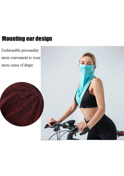 Stil 2 Gül Kırmızı Stili 1 Adet Nefes Buz Ipek Anti-Uv Boyun Kapak Bisiklet Ter Emme Yüz Ağız Kapak Motosiklet Bandana Yaz Açık Eşarp (Yurt Dışından) indirimleri