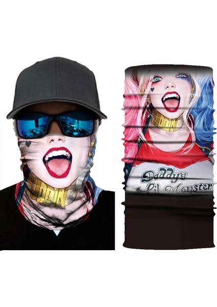 S030 Stili Süper Kahraman Venom Joker Kafatası 3D Dikişsiz Bandana Motosiklet Bisiklete Binme Yarım Yüz Maskesi Buffs Eşarp Kadın Erkek Işlevli Boyun Sıcak (Yurt Dışından)