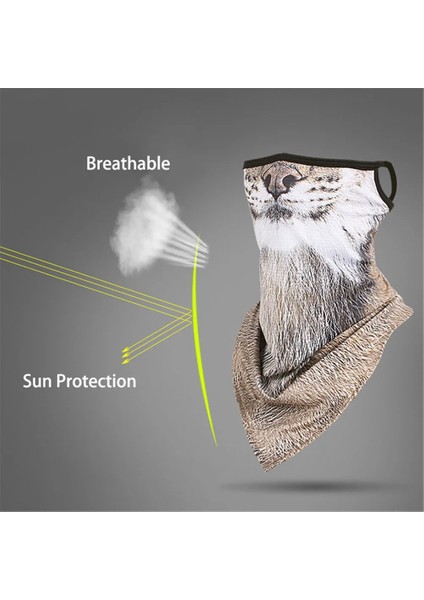 A-3 Tarzı 2022 Fashion Neck Tube Scarf With Ear Loops Windproof Face Mask Ski Halloween Costume 3D Animal Printed Bandana Cycling Hiking (Yurt Dışından) indirimleri