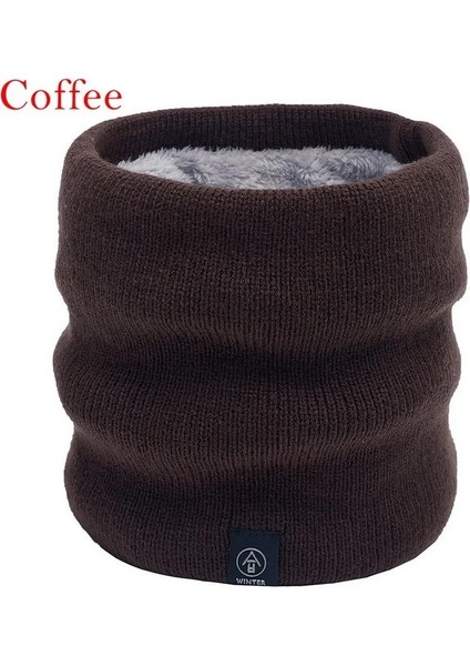Stil1-G Stili 2021 Moda Kadın Örme Eşarp Katı Kaşmer Benzeri Kış Snood Atkılar Lady Sıcak Yün Kürk Kalın Unisex Erkekler Boyun Atkı Yüzük (Yurt Dışından)