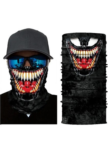 S004 Stili Süper Kahraman Venom Joker Kafatası 3D Dikişsiz Bandana Motosiklet Bisiklete Binme Yarım Yüz Maskesi Buffs Eşarp Kadın Erkek Işlevli Boyun Sıcak (Yurt Dışından)